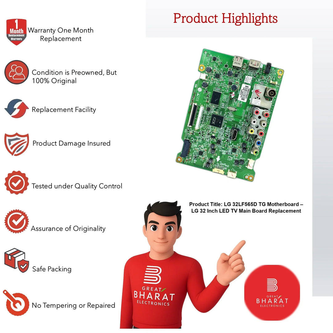 LG 32LF565D-TG Motherboard – LG 32 Inch LED TV Main Board Replacement - Great Bharat Electronics
