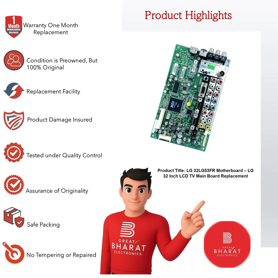 LG 32LG53FR Motherboard – LG 32 Inch LCD TV Main Board Replacement - Great Bharat Electronics