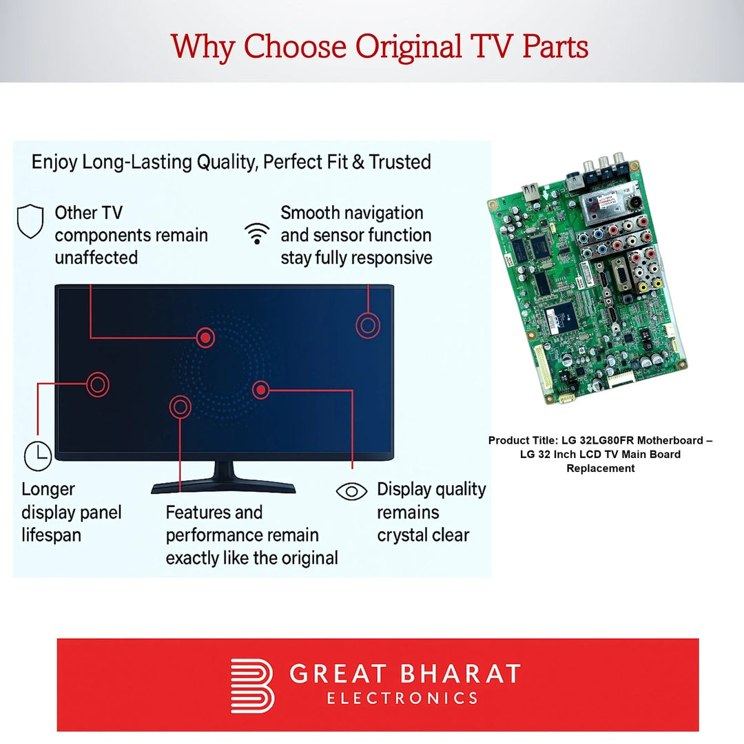 LG 32LG80FR Motherboard – LG 32 Inch LCD TV Main Board Replacement - Great Bharat Electronics
