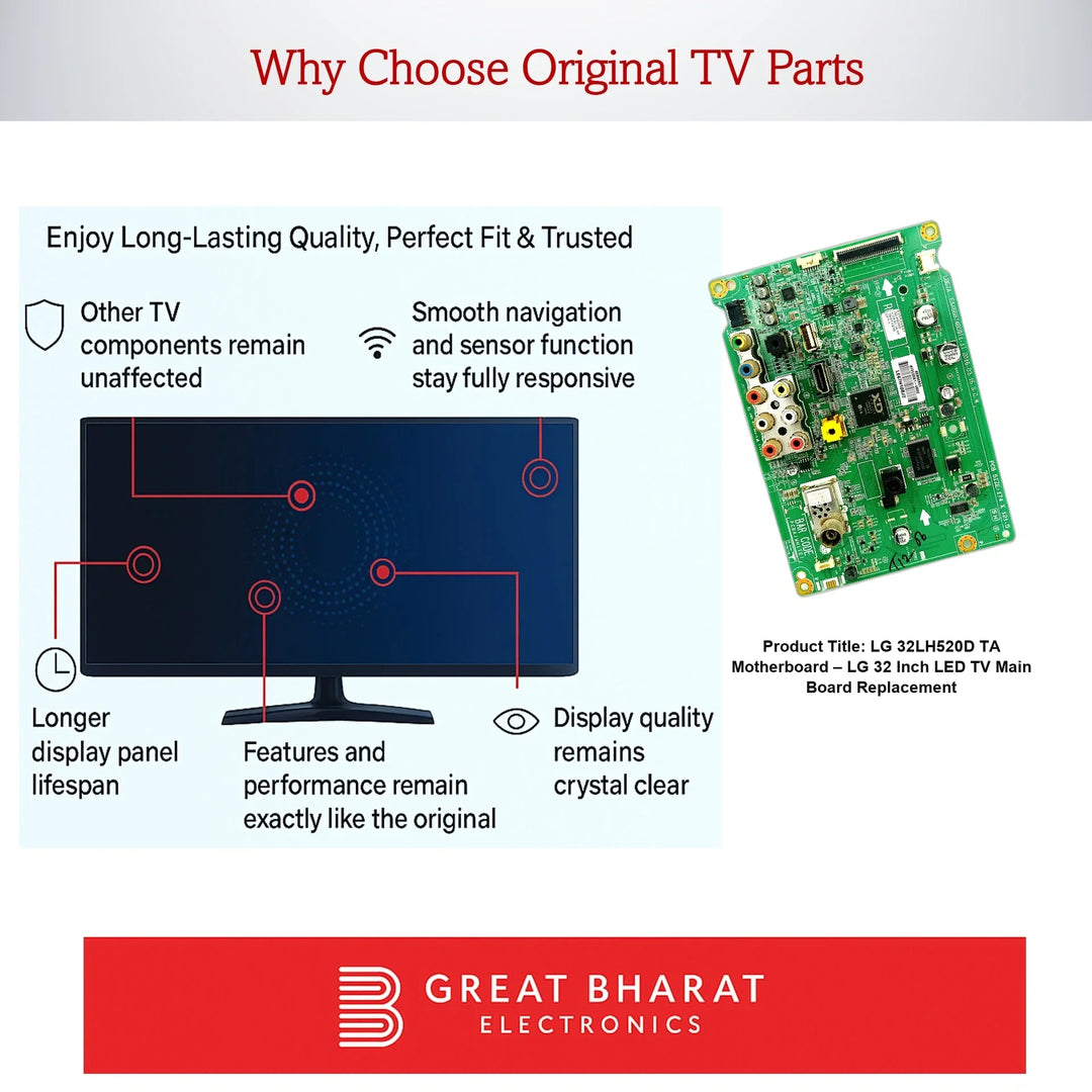 LG 32LH520D-TA Motherboard – LG 32 Inch LED TV Main Board Replacement - Great Bharat Electronics