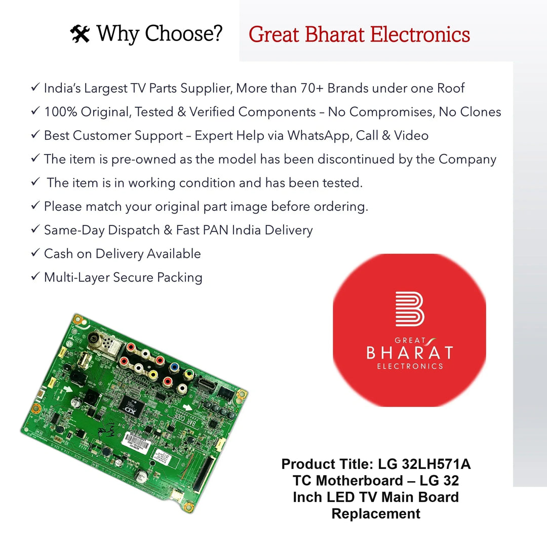 LG 32LH571A-TC Motherboard – LG 32 Inch LED TV Main Board Replacement - Great Bharat Electronics