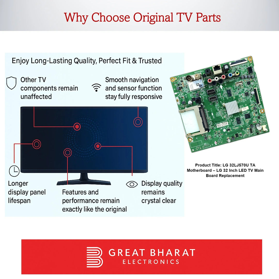 LG 32LJ570U-TA Motherboard – LG 32 Inch LED TV Main Board Replacement - Great Bharat Electronics