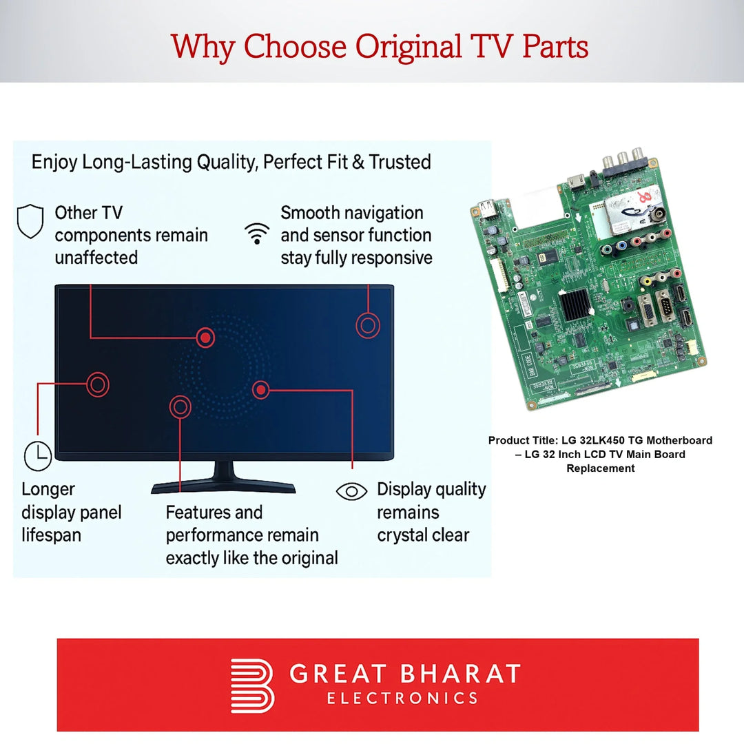 LG 32LK450-TG Motherboard – LG 32 Inch LCD TV Main Board Replacement - Great Bharat Electronics