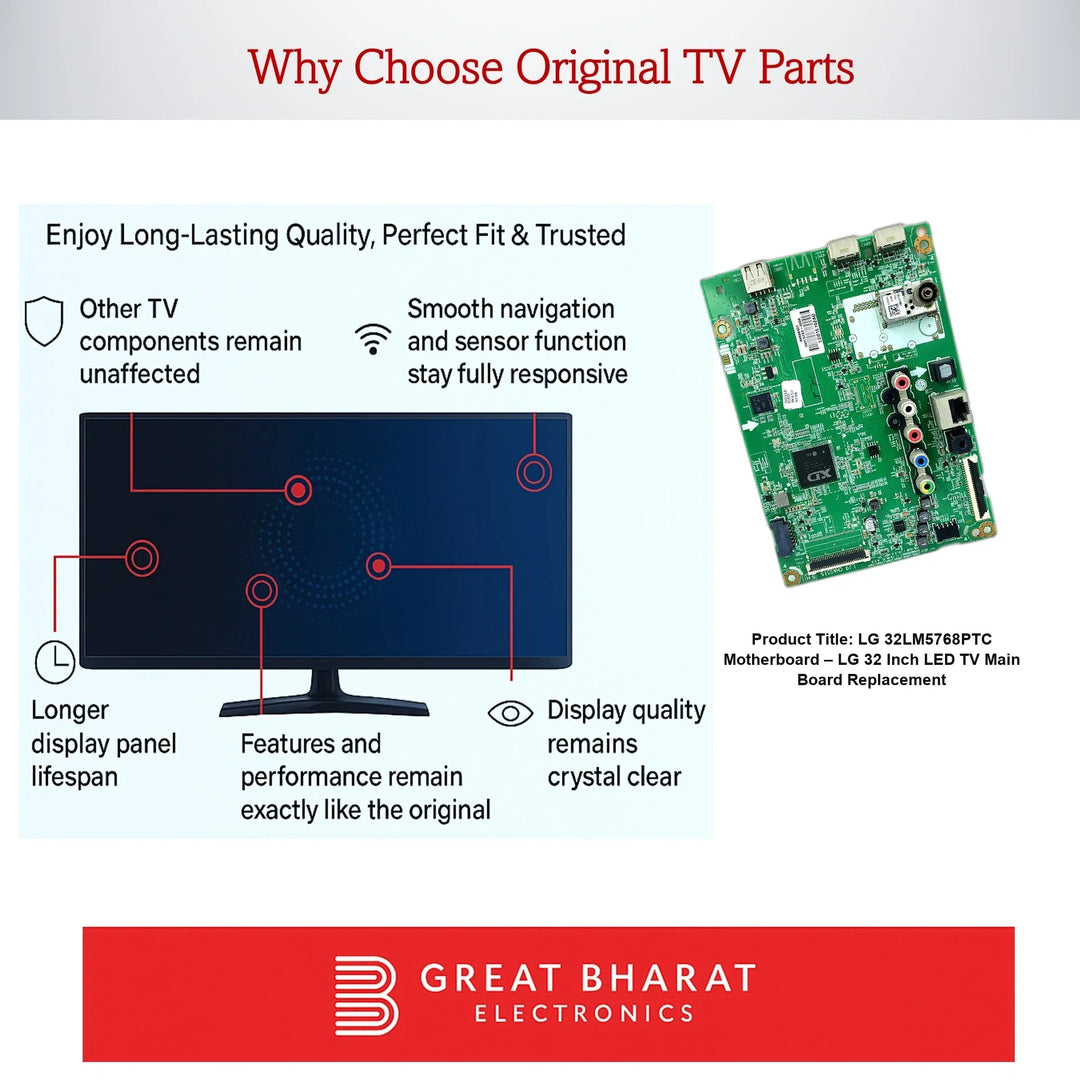 LG 32LM5768PTC Motherboard – LG 32 Inch LED TV Main Board Replacement - Great Bharat Electronics