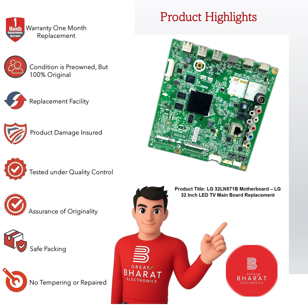 LG 32LN571B Motherboard – LG 32 Inch LED TV Main Board Replacement - Great Bharat Electronics