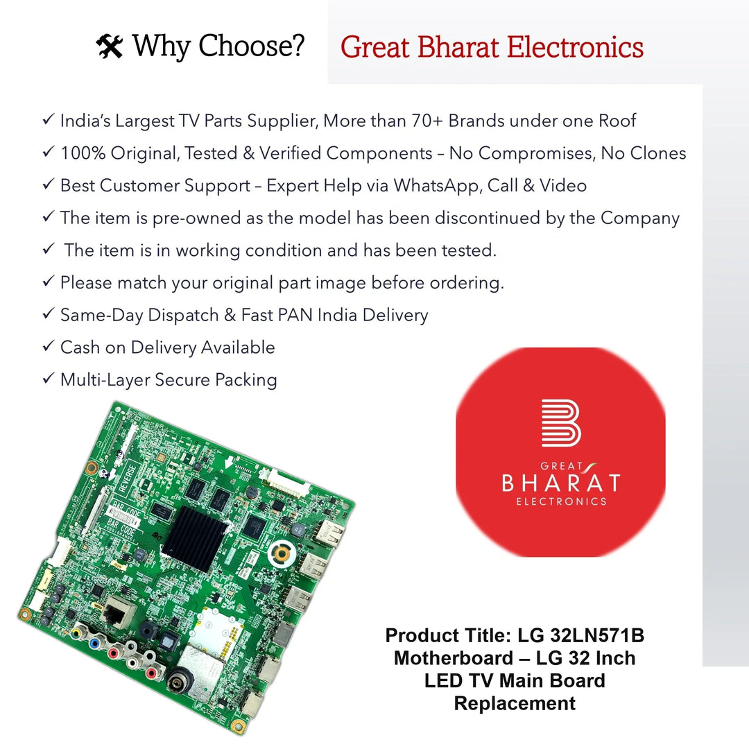 LG 32LN571B Motherboard – LG 32 Inch LED TV Main Board Replacement - Great Bharat Electronics