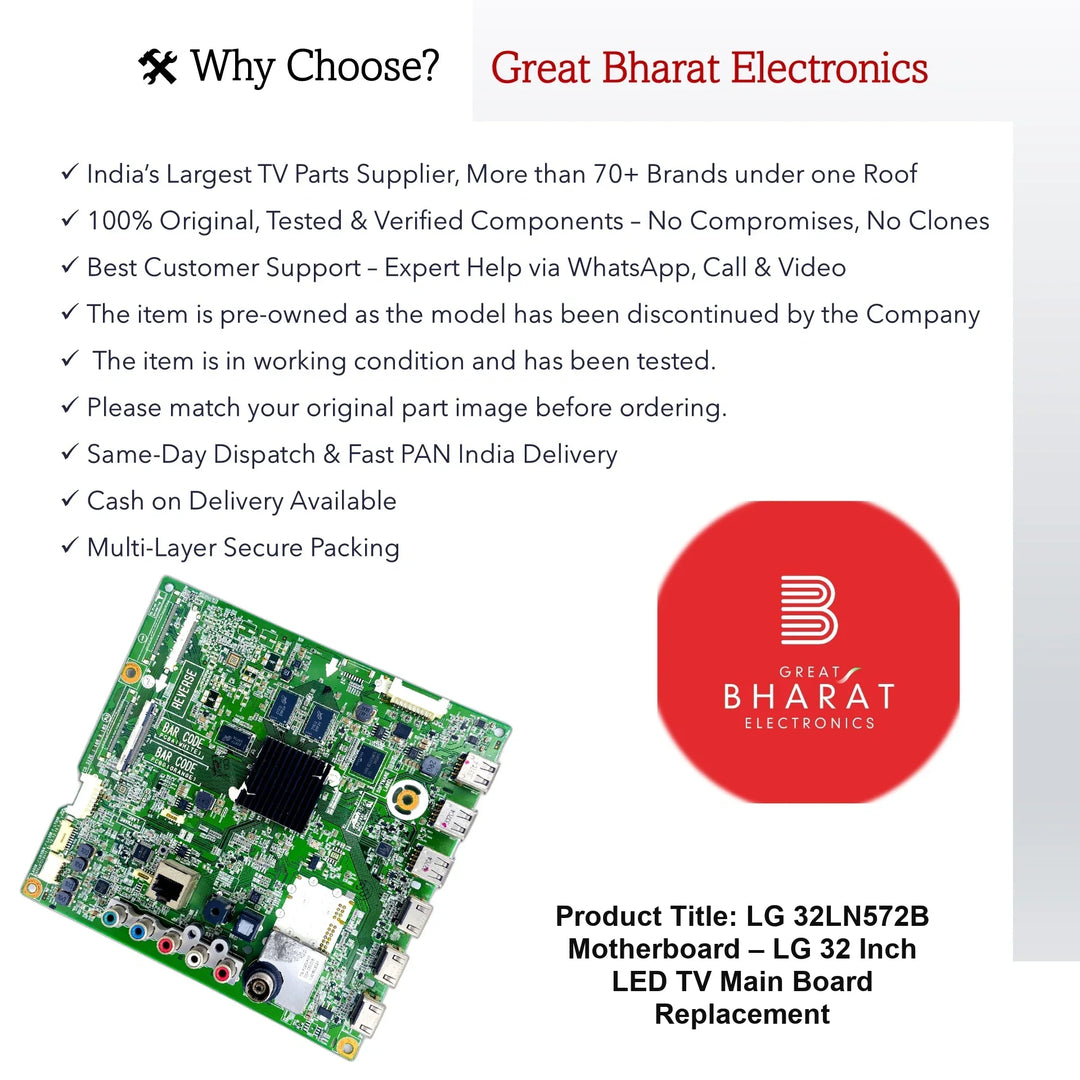 LG 32LN572B Motherboard – LG 32 Inch LED TV Main Board Replacement - Great Bharat Electronics