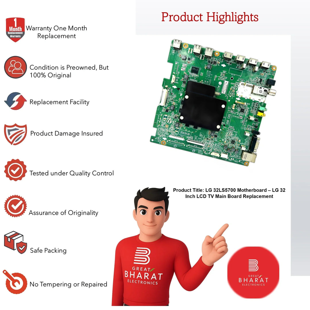 LG 32LS5700 Motherboard – LG 32 Inch LCD TV Main Board Replacement - Great Bharat Electronics