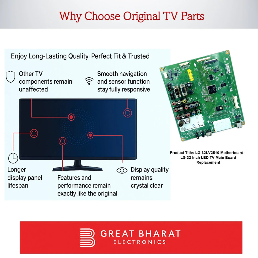 LG 32LV2510 Motherboard – LG 32 Inch LED TV Main Board Replacement - Great Bharat Electronics