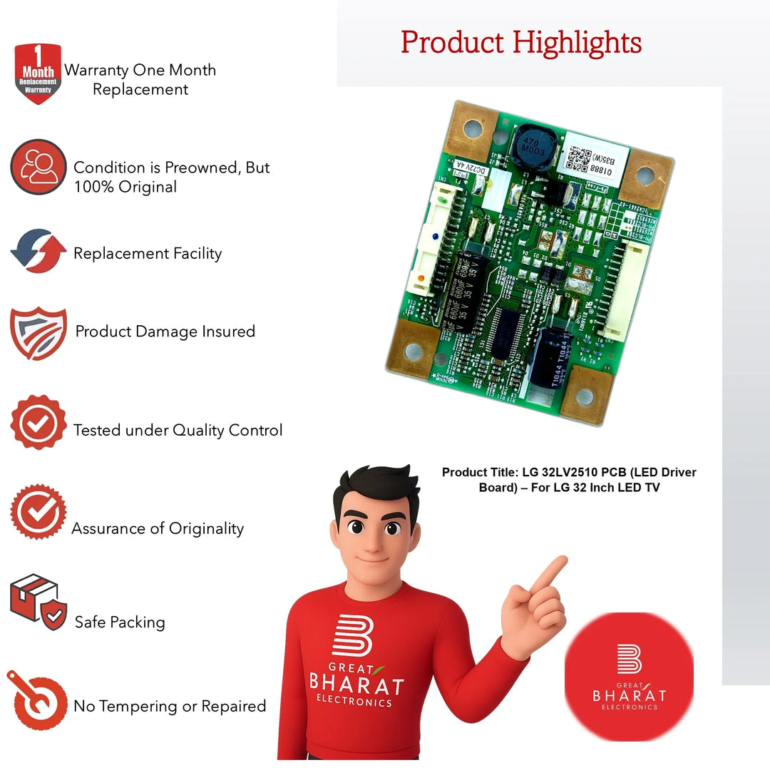 LG 32LV2510 PCB (LED Driver Board) – For LG 32 Inch LED TV - Great Bharat Electronics