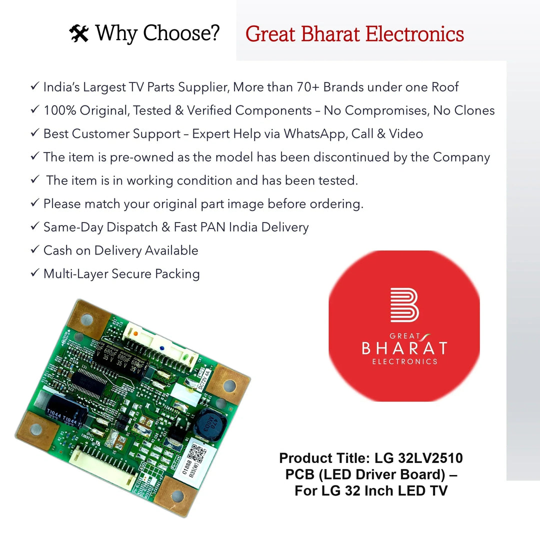 LG 32LV2510 PCB (LED Driver Board) – For LG 32 Inch LED TV - Great Bharat Electronics