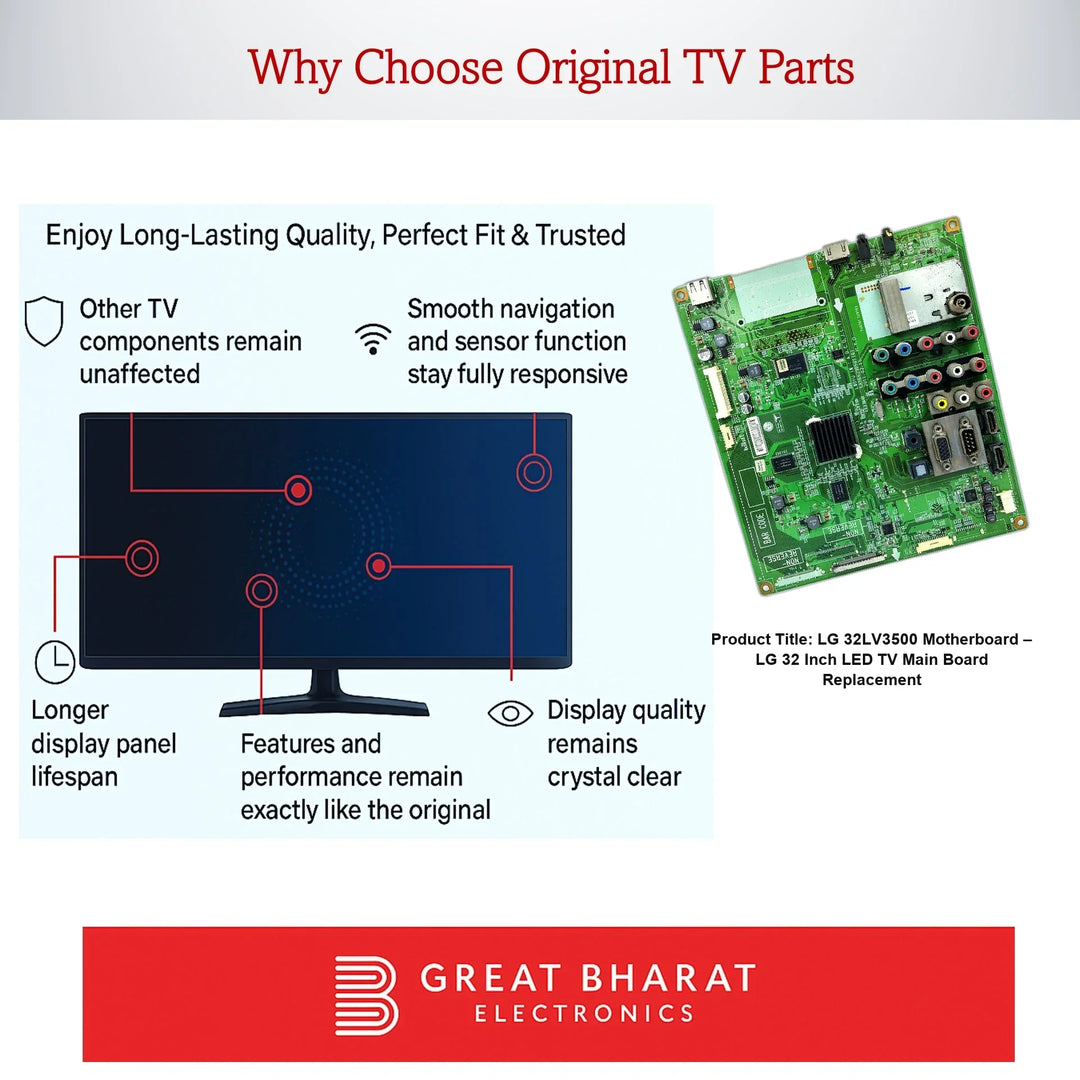 LG 32LV3500 Motherboard – LG 32 Inch LED TV Main Board Replacement - Great Bharat Electronics