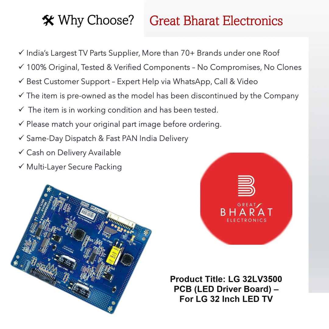 LG 32LV3500 PCB (LED Driver Board) – For LG 32 Inch LED TV - Great Bharat Electronics