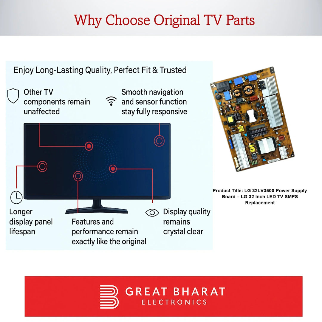 LG 32LV3500 Power Supply Board – LG 32 Inch LED TV SMPS Replacement - Great Bharat Electronics