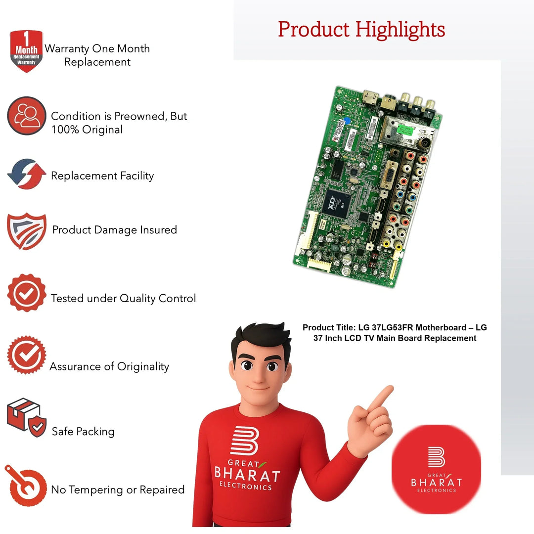 LG 37LG53FR Motherboard – LG 37 Inch LCD TV Main Board Replacement - Great Bharat Electronics