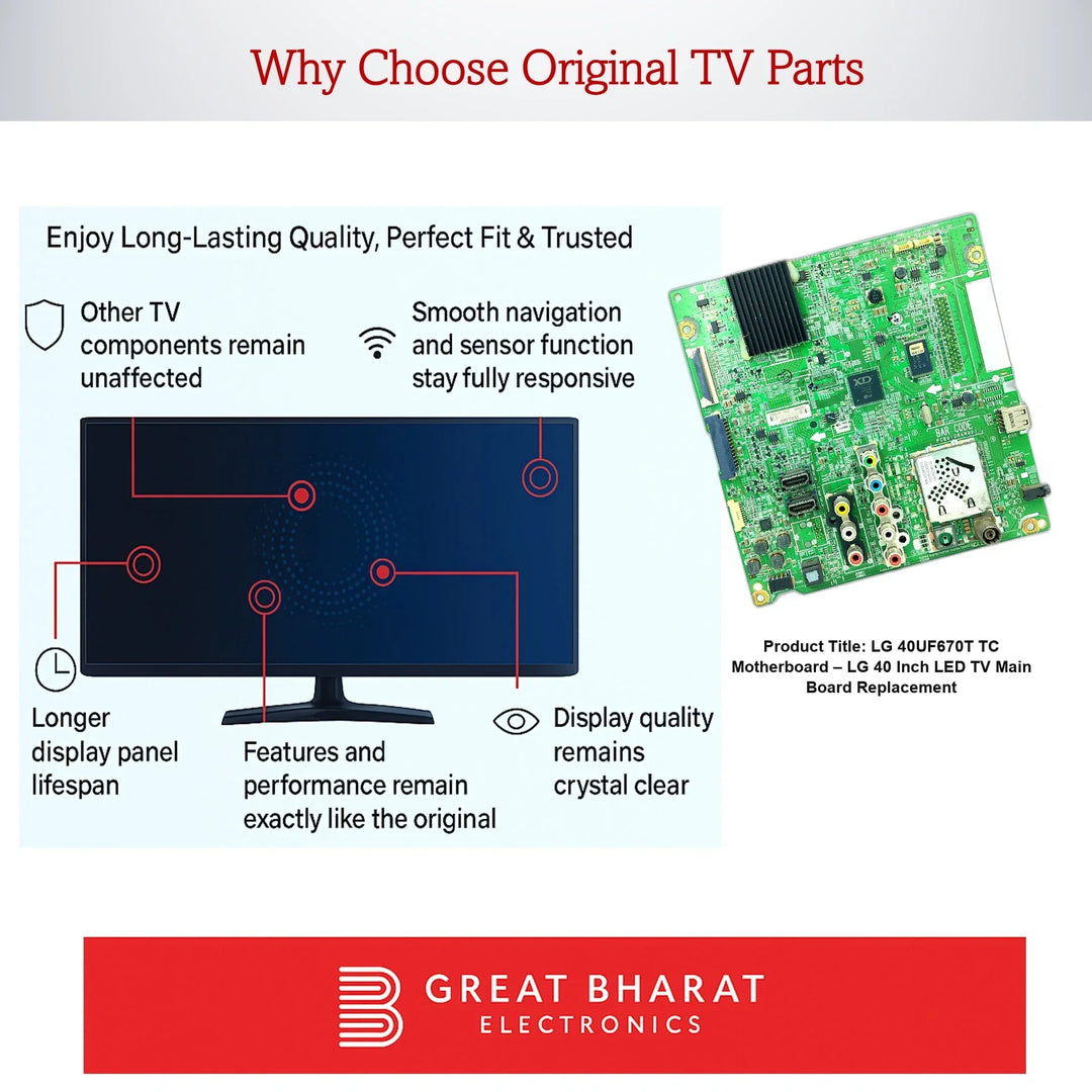 LG 40UF670T-TC Motherboard – LG 40 Inch LED TV Main Board Replacement - Great Bharat Electronics