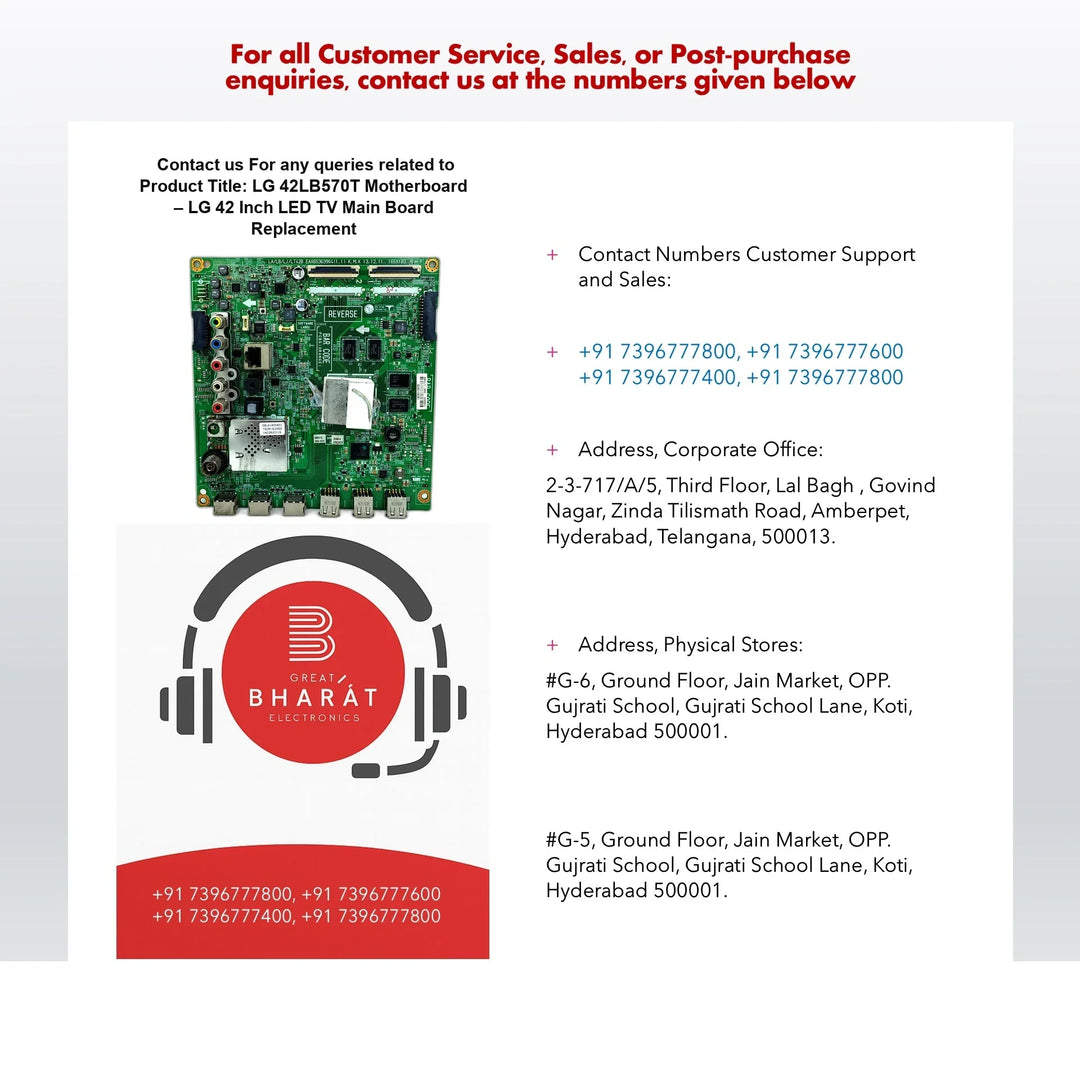 LG 42LB570T Motherboard – LG 42 Inch LED TV Main Board Replacement - Great Bharat Electronics