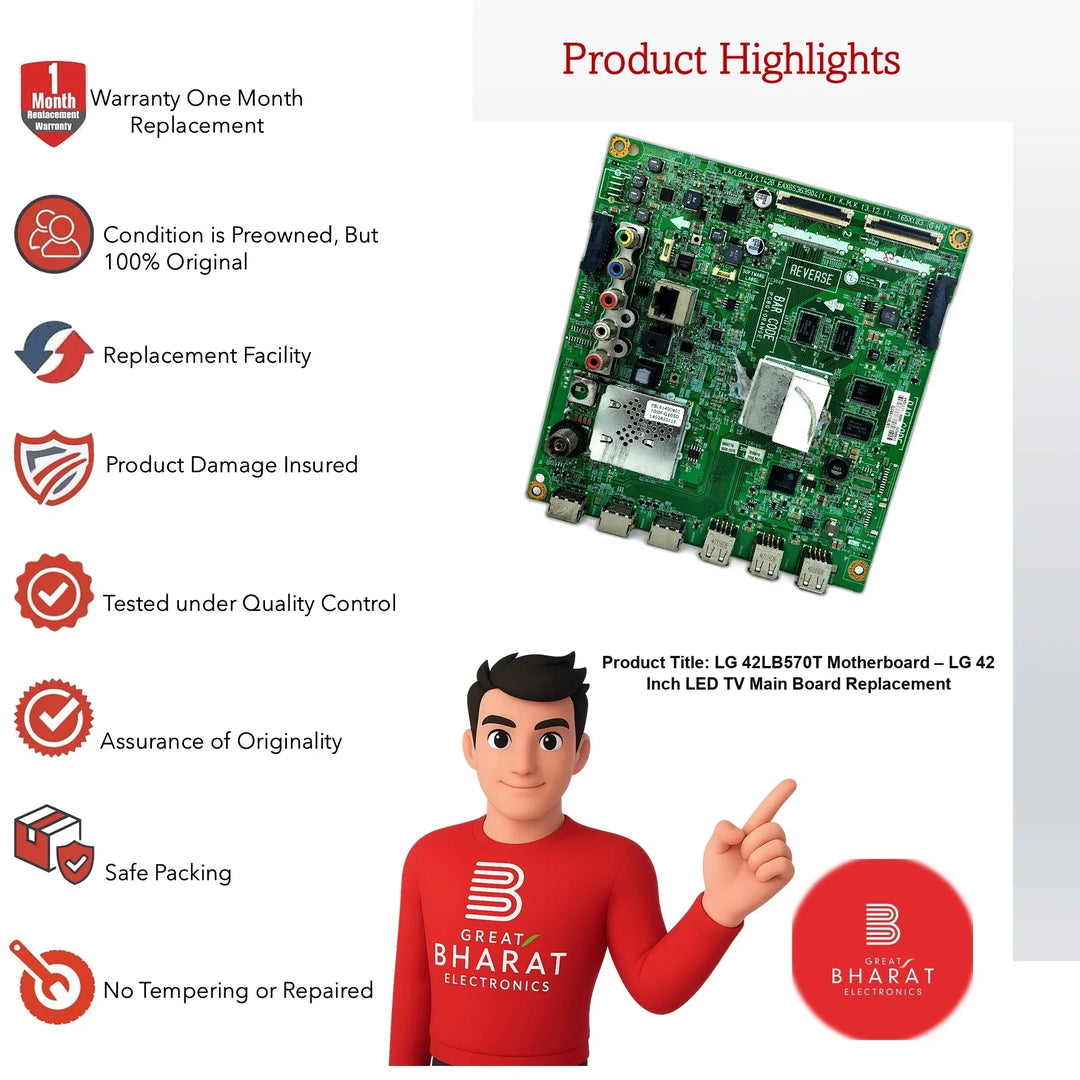 LG 42LB570T Motherboard – LG 42 Inch LED TV Main Board Replacement - Great Bharat Electronics