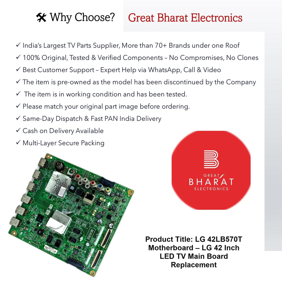 LG 42LB570T Motherboard – LG 42 Inch LED TV Main Board Replacement - Great Bharat Electronics