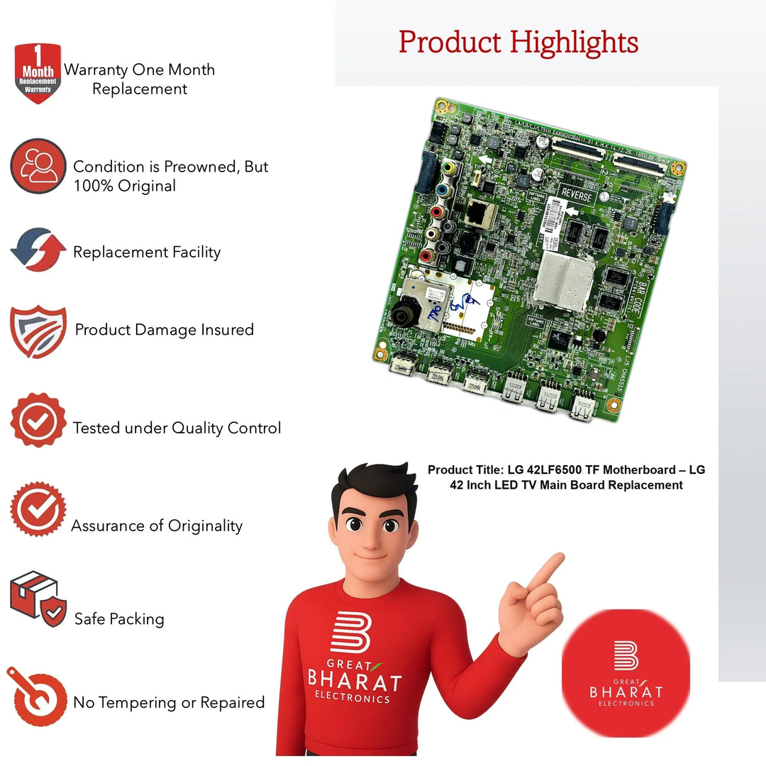 LG 42LF6500-TF Motherboard – LG 42 Inch LED TV Main Board Replacement - Great Bharat Electronics