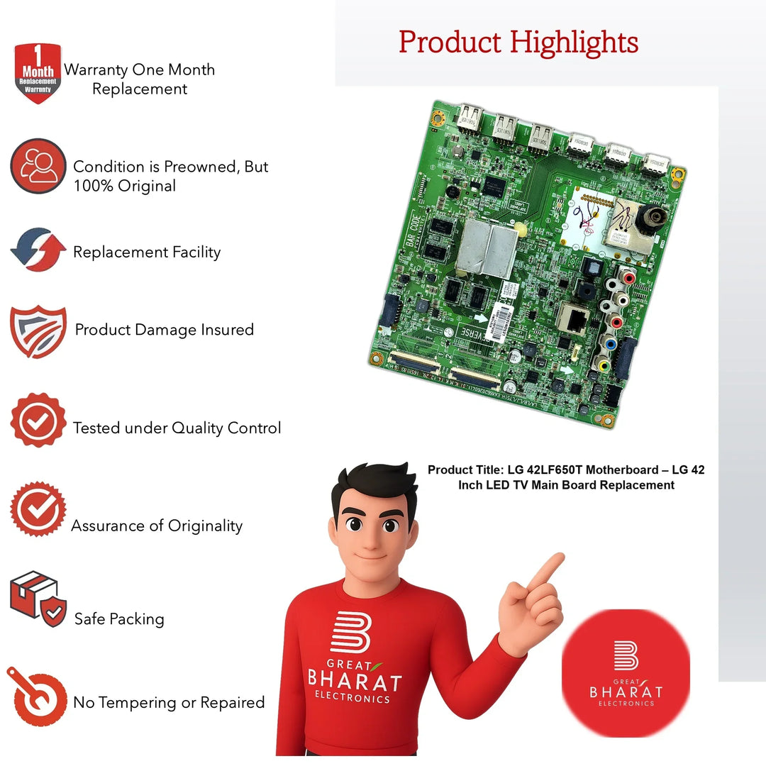LG 42LF650T Motherboard – LG 42 Inch LED TV Main Board Replacement - Great Bharat Electronics