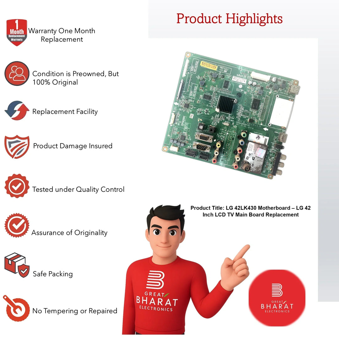 LG 42LK430 Motherboard – LG 42 Inch LCD TV Main Board Replacement - Great Bharat Electronics