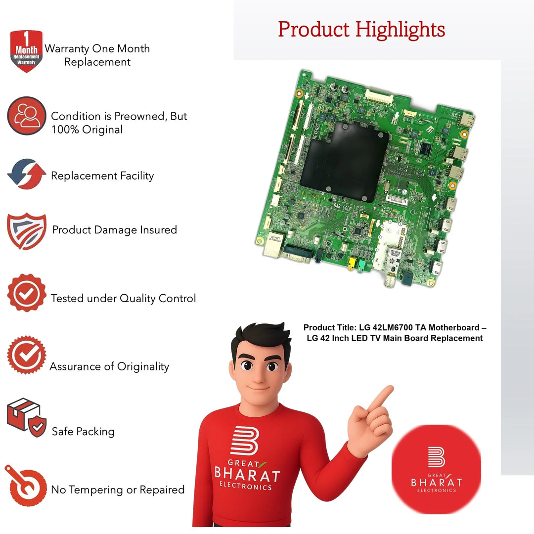 LG 42LM6700-TA Motherboard – LG 42 Inch LED TV Main Board Replacement - Great Bharat Electronics