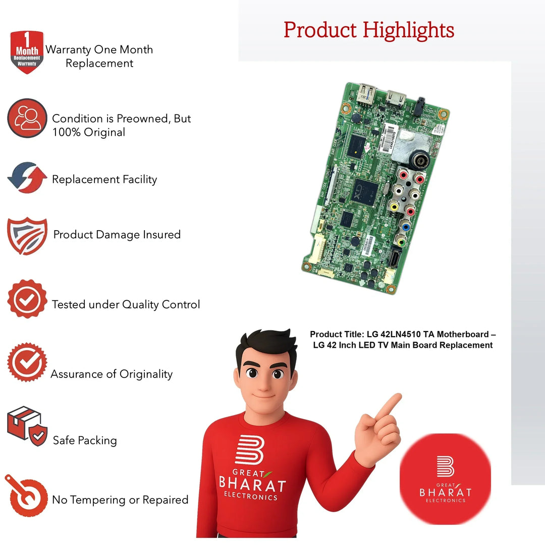 LG 42LN4510-TA Motherboard – LG 42 Inch LED TV Main Board Replacement - Great Bharat Electronics