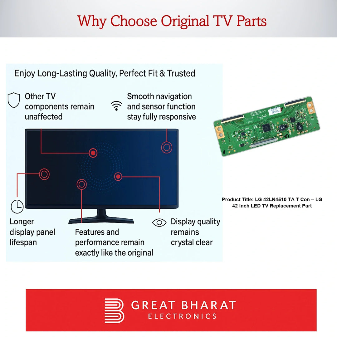 LG 42LN4510-TA T-Con Board – LG 42 Inch LED TV Replacement Part - Great Bharat Electronics