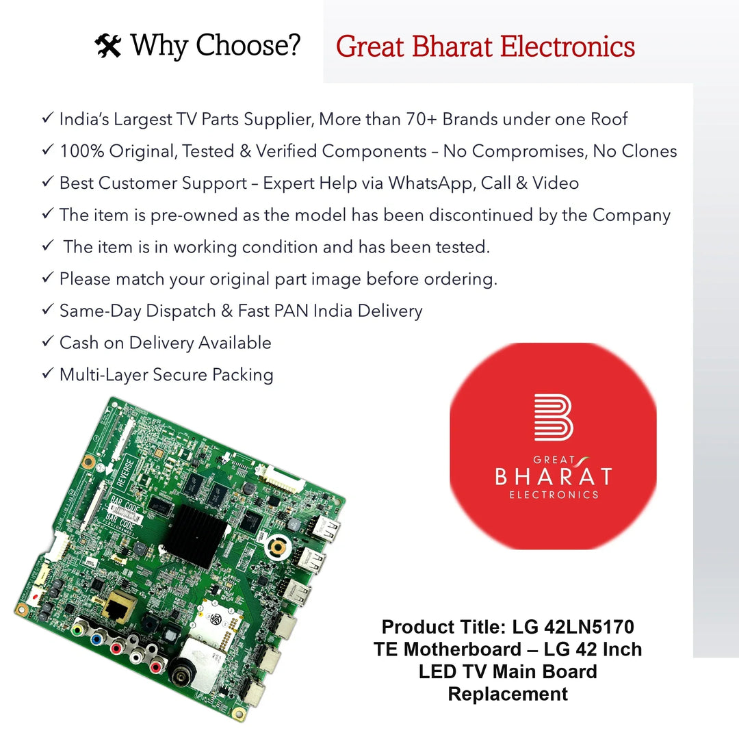LG 42LN5170-TE Motherboard – LG 42 Inch LED TV Main Board Replacement - Great Bharat Electronics