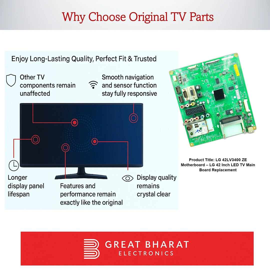 LG 42LV3400-ZE Motherboard – LG 42 Inch LED TV Main Board Replacement - Great Bharat Electronics