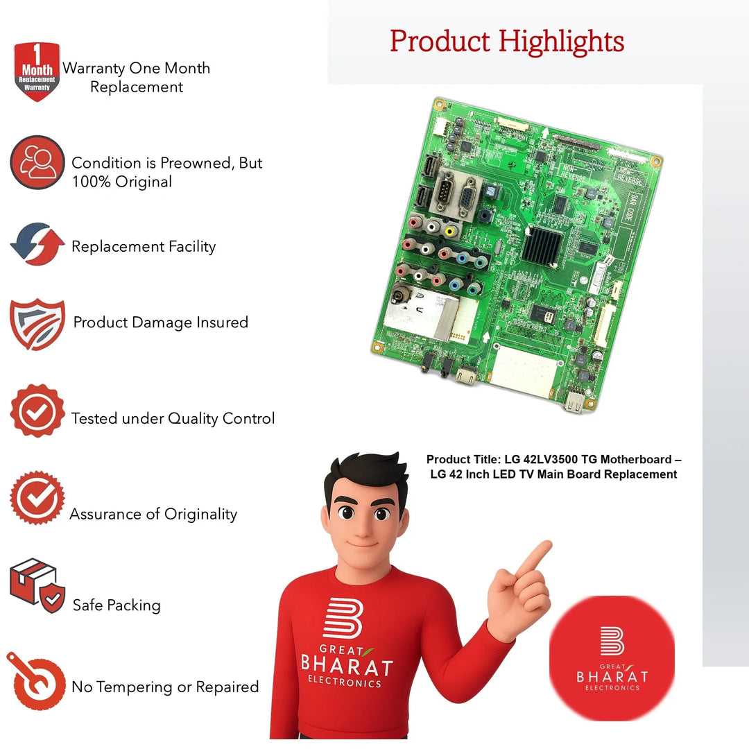 LG 42LV3500-TG Motherboard – LG 42 Inch LED TV Main Board Replacement - Great Bharat Electronics