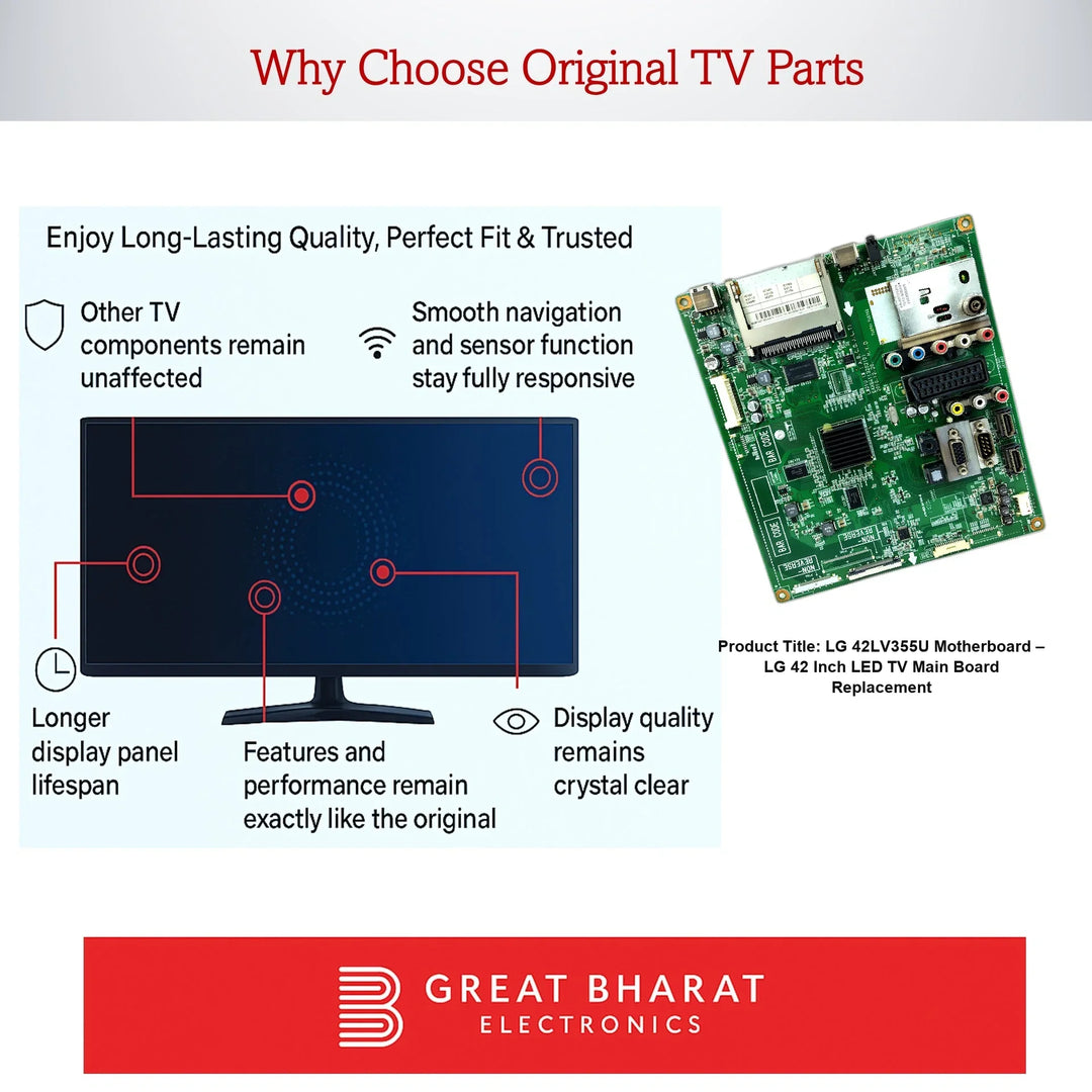 LG 42LV355U Motherboard – LG 42 Inch LED TV Main Board Replacement - Great Bharat Electronics