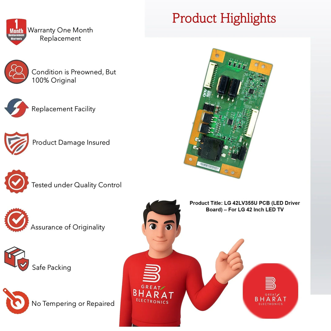 LG 42LV355U PCB (LED Driver Board) – For LG 42 Inch LED TV - Great Bharat Electronics