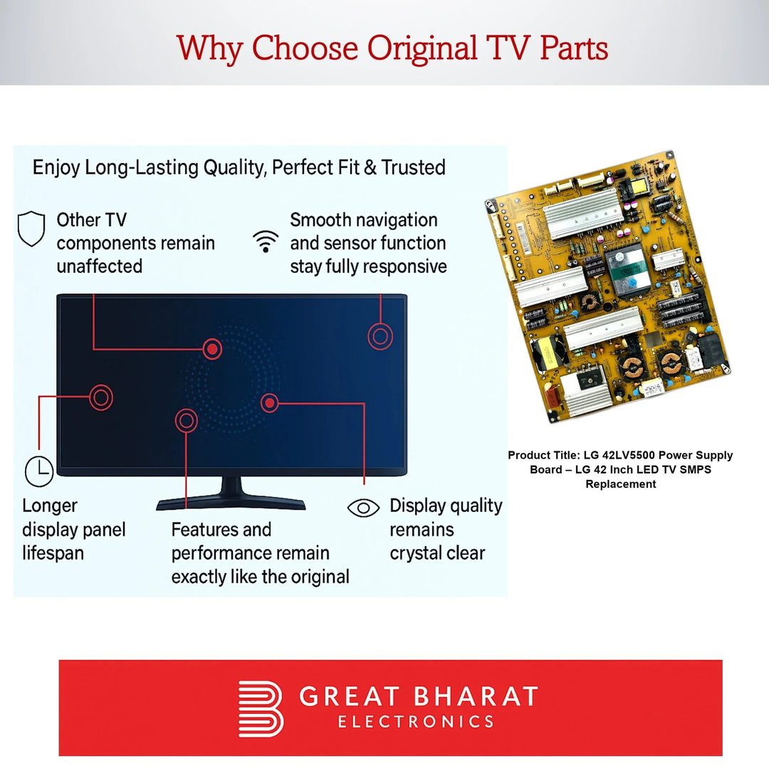 LG 42LV5500 Power Supply Board – LG 42 Inch LED TV SMPS Replacement - Great Bharat Electronics