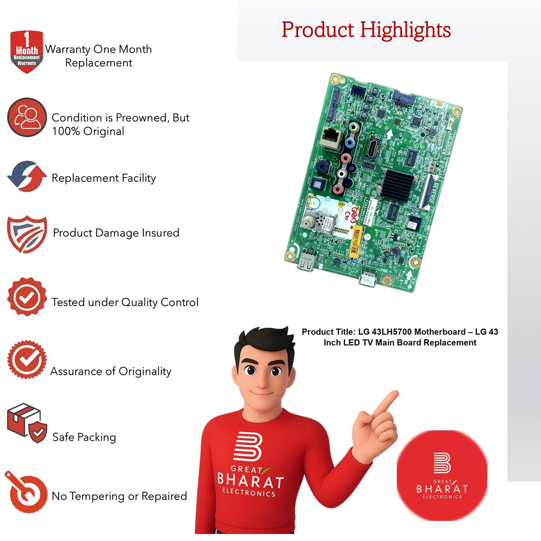 LG 43LH5700 Motherboard – LG 43 Inch LED TV Main Board Replacement - Great Bharat Electronics
