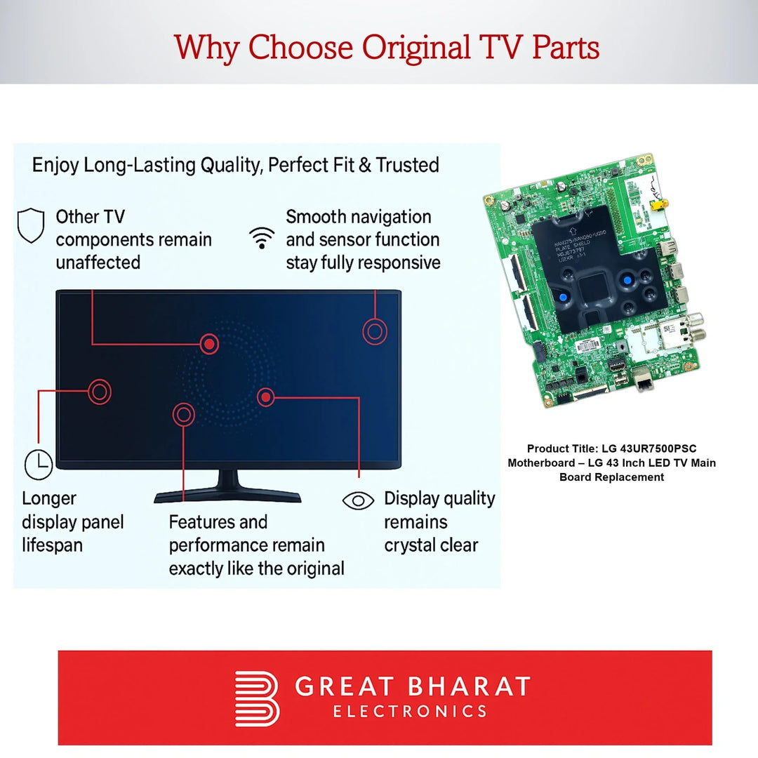 LG 43UR7500PSC Motherboard – LG 43 Inch LED TV Main Board Replacement - Great Bharat Electronics