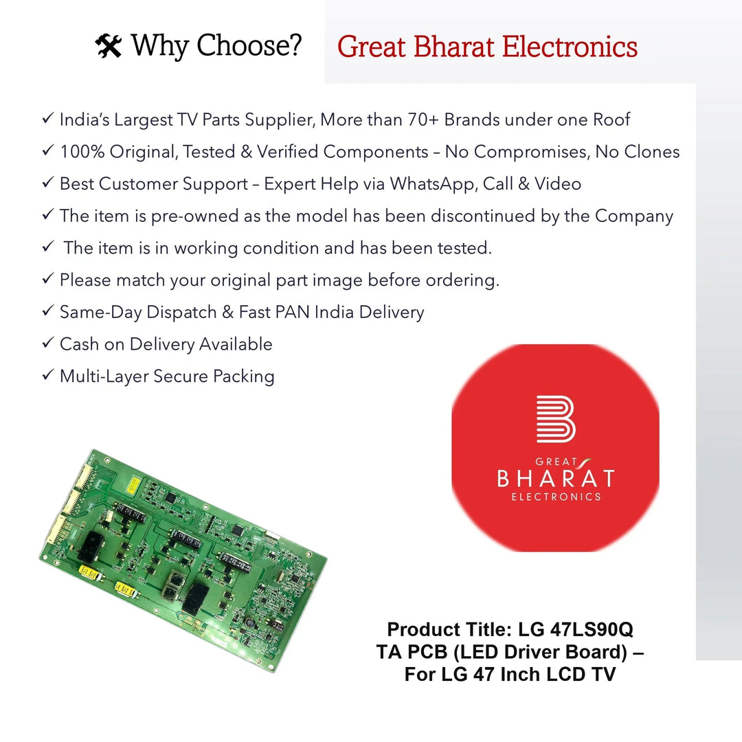 LG 47LS90Q-TA PCB (LED Driver Board) – For LG 47 Inch LCD TV - Great Bharat Electronics