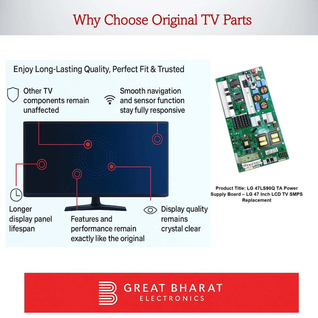LG 47LS90Q-TA Power Supply Board – LG 47 Inch LCD TV SMPS Replacement - Great Bharat Electronics
