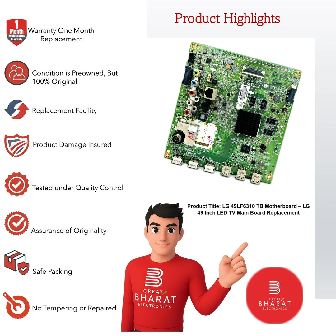 LG 49LF6310-TB Motherboard – LG 49 Inch LED TV Main Board Replacement - Great Bharat Electronics