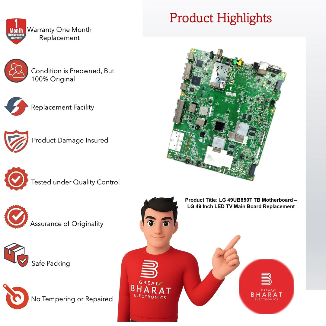 LG 49UB850T-TB Motherboard – LG 49 Inch LED TV Main Board Replacement - Great Bharat Electronics