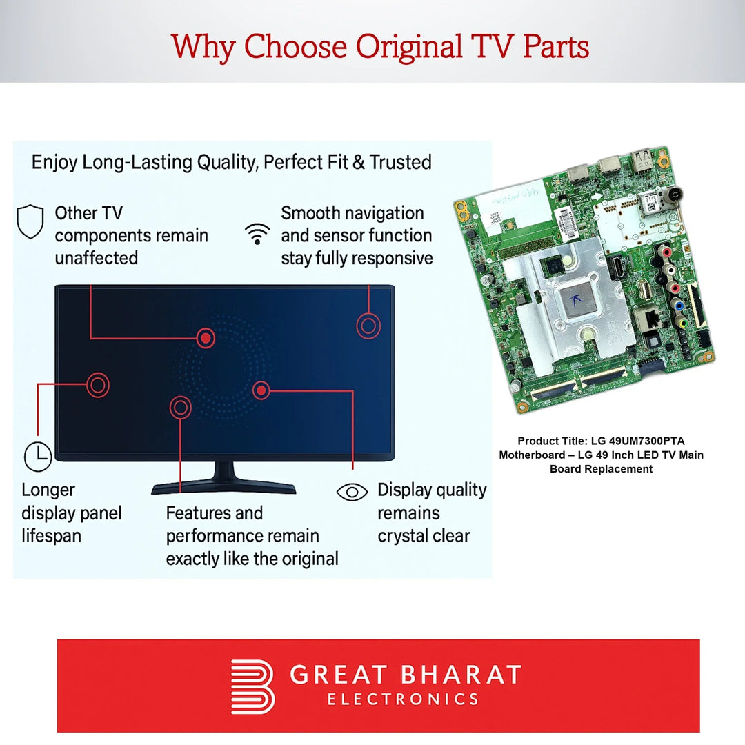 LG 49UM7300PTA Motherboard – LG 49 Inch LED TV Main Board Replacement - Great Bharat Electronics