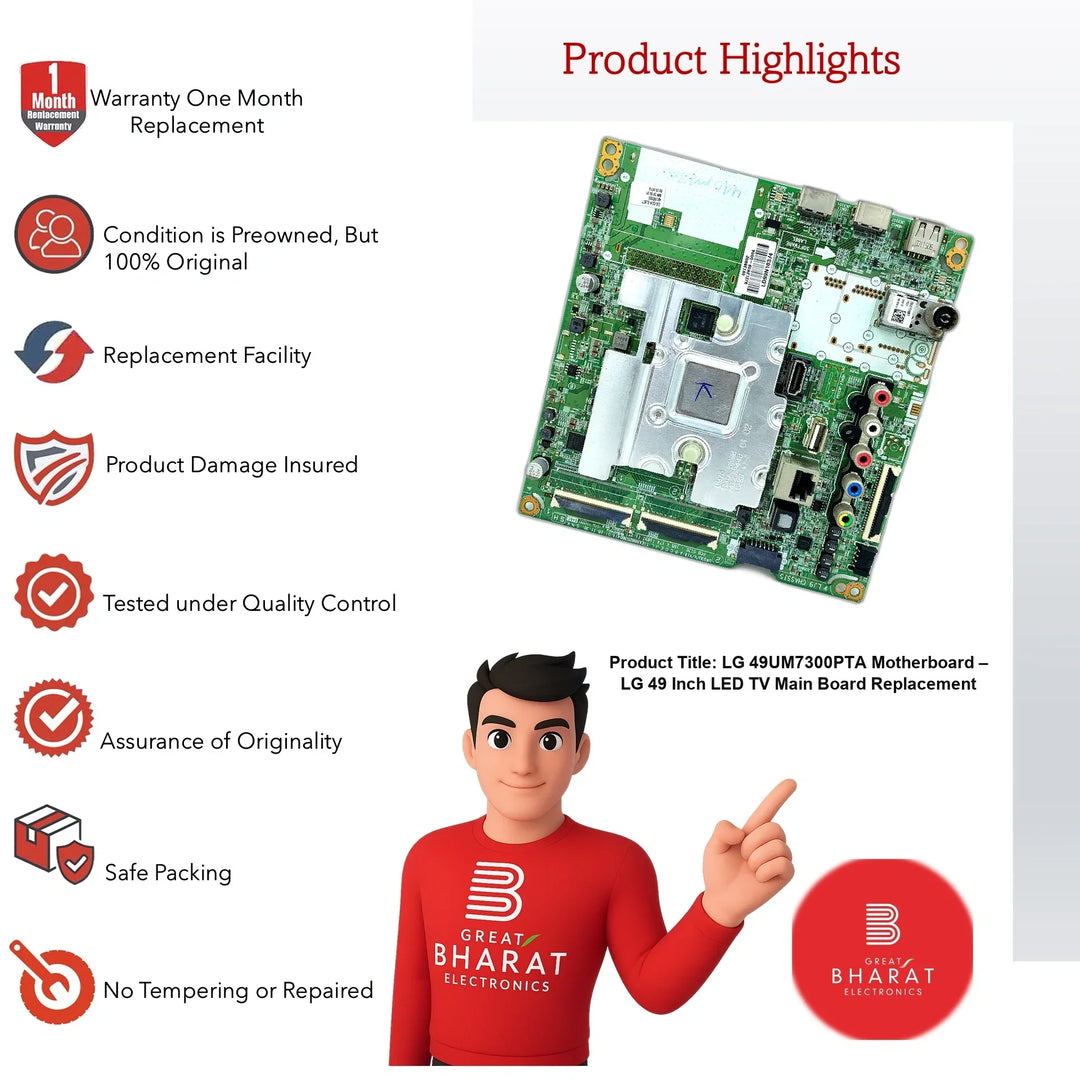 LG 49UM7300PTA Motherboard – LG 49 Inch LED TV Main Board Replacement - Great Bharat Electronics