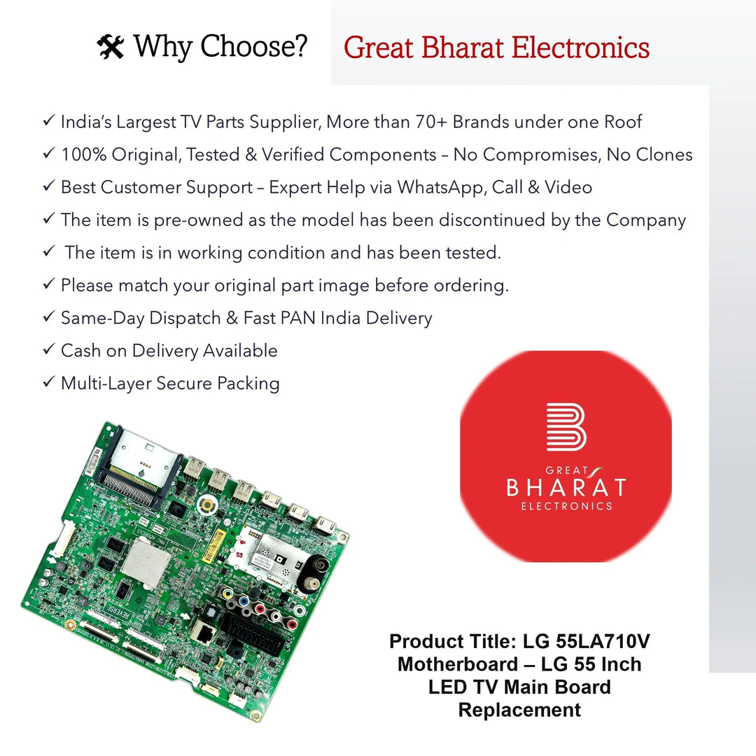 LG 55LA710V Motherboard – LG 55 Inch LED TV Main Board Replacement - Great Bharat Electronics