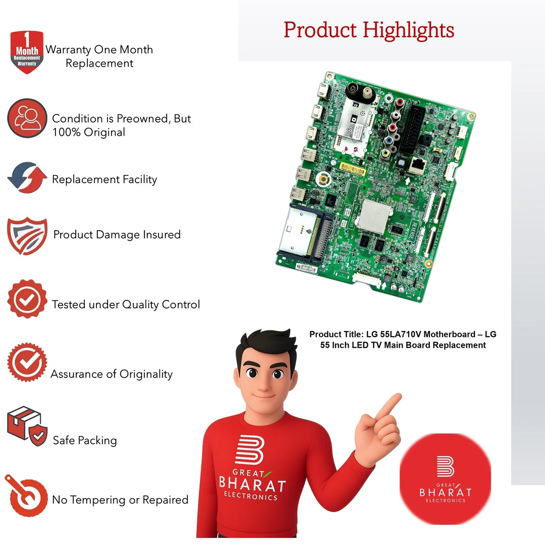 LG 55LA710V Motherboard – LG 55 Inch LED TV Main Board Replacement - Great Bharat Electronics