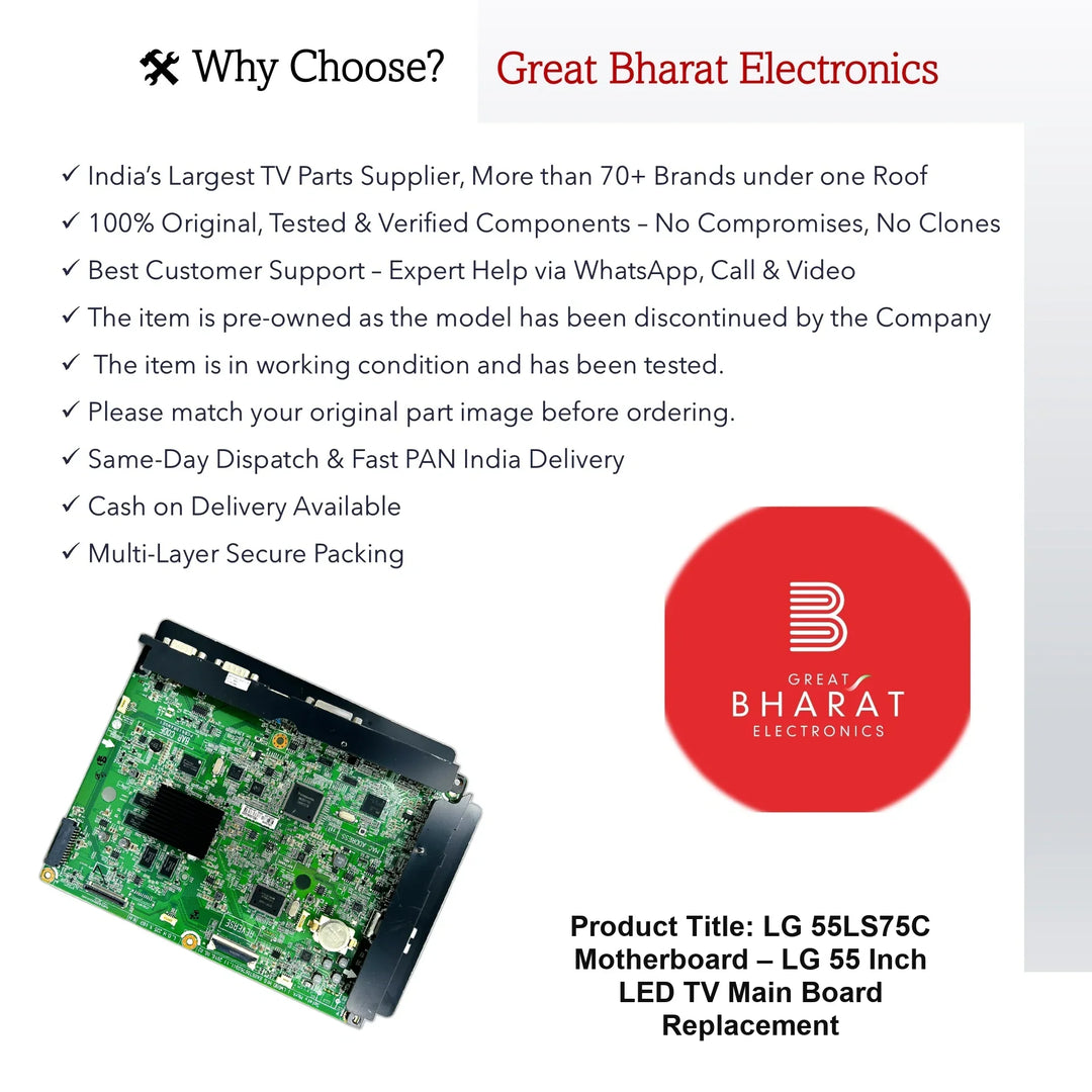 LG 55LS75C Motherboard – LG 55 Inch LED TV Main Board Replacement - Great Bharat Electronics
