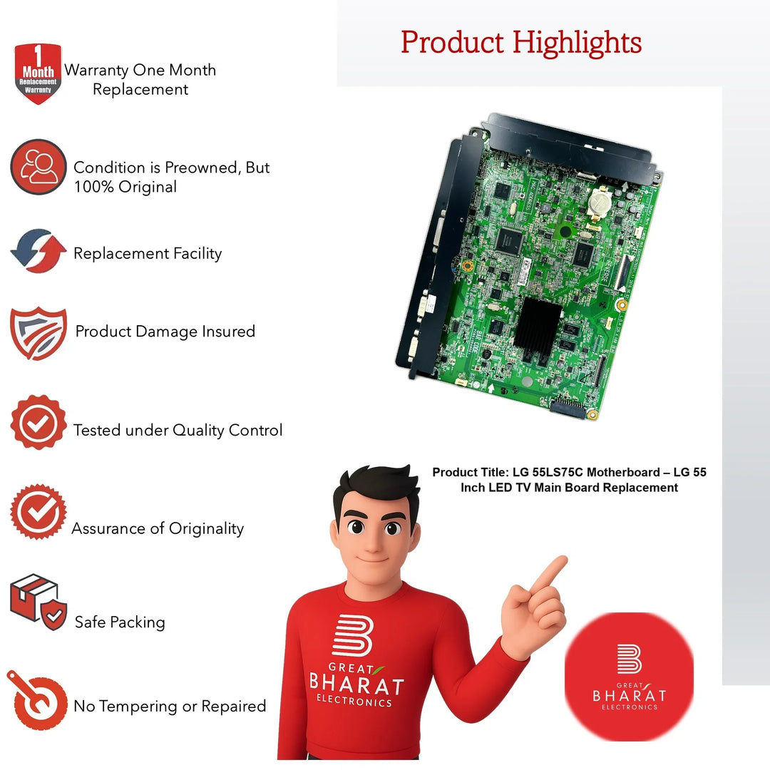 LG 55LS75C Motherboard – LG 55 Inch LED TV Main Board Replacement - Great Bharat Electronics