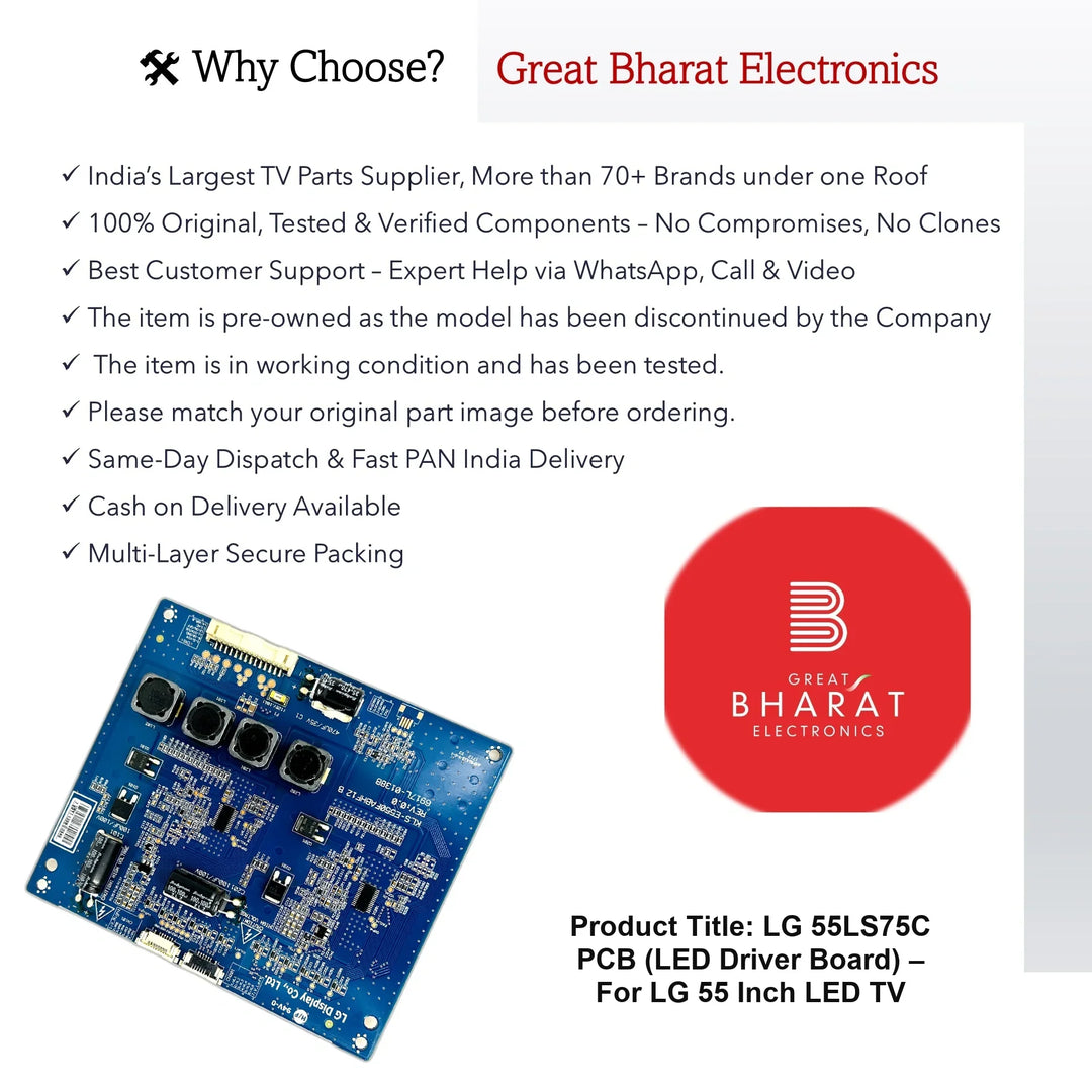 LG 55LS75C PCB (LED Driver Board) – For LG 55 Inch LED TV - Great Bharat Electronics