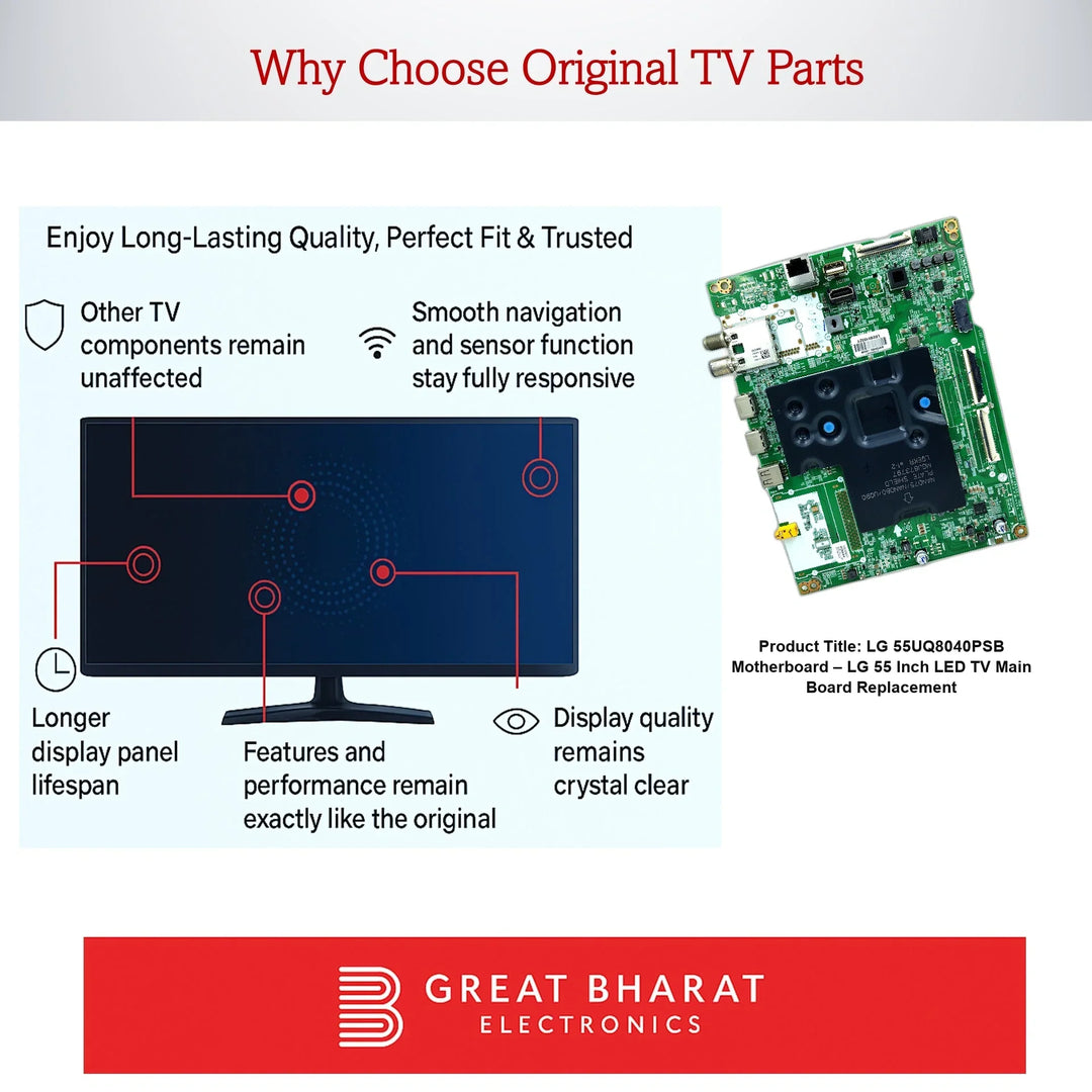 LG 55UQ8040PSB Motherboard – LG 55 Inch LED TV Main Board Replacement - Great Bharat Electronics