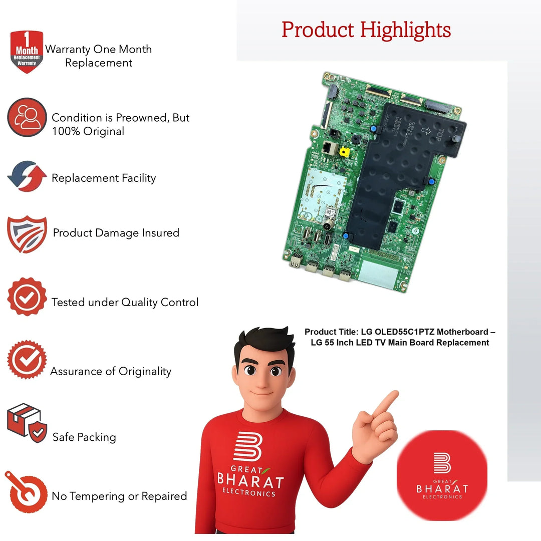 LG OLED55C1PTZ Motherboard – LG 55 Inch LED TV Main Board Replacement - Great Bharat Electronics